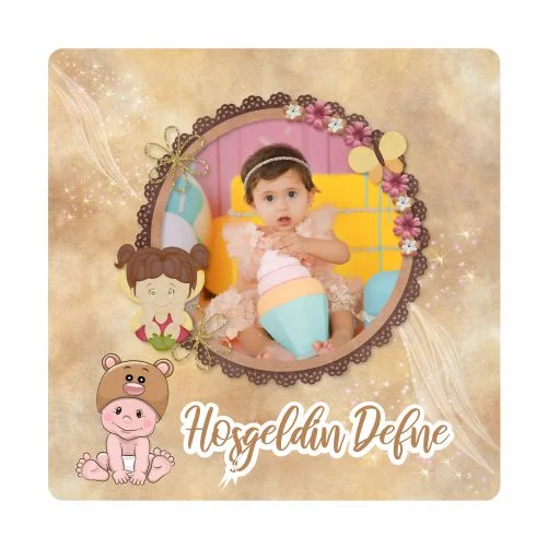 Yeni Doğan Temalı Doğum Günü Magneti